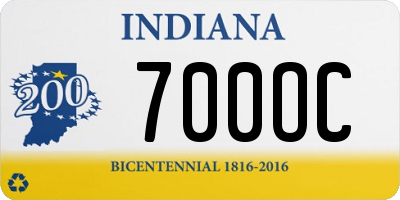 IN license plate 700OC