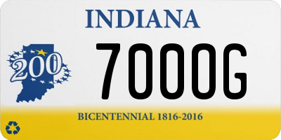 IN license plate 700OG