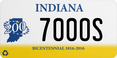 IN license plate 700OS