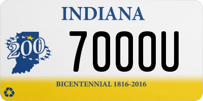 IN license plate 700OU