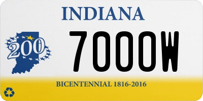 IN license plate 700OW