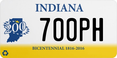 IN license plate 700PH