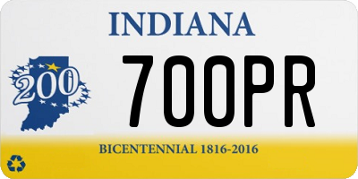 IN license plate 700PR