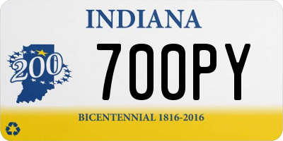 IN license plate 700PY