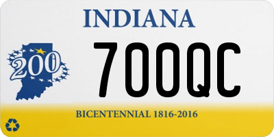 IN license plate 700QC