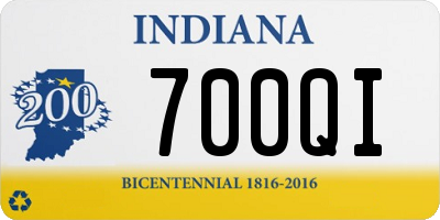 IN license plate 700QI