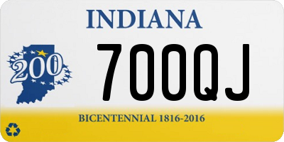 IN license plate 700QJ