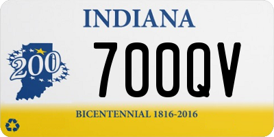 IN license plate 700QV