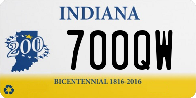 IN license plate 700QW