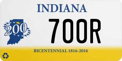 IN license plate 700R