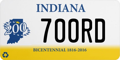 IN license plate 700RD