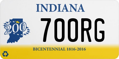 IN license plate 700RG