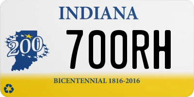 IN license plate 700RH