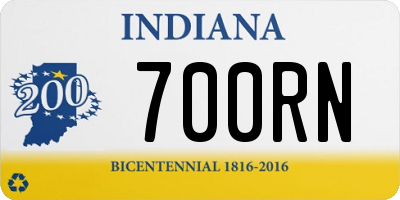 IN license plate 700RN