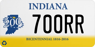 IN license plate 700RR