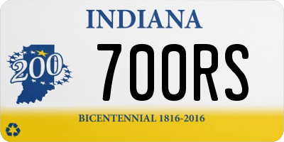 IN license plate 700RS