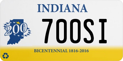 IN license plate 700SI