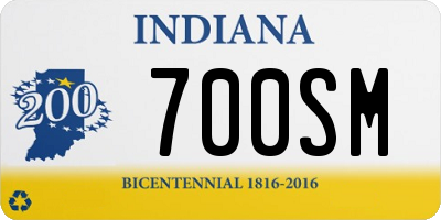 IN license plate 700SM