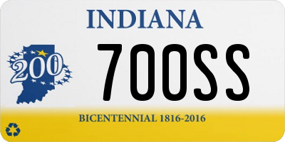 IN license plate 700SS