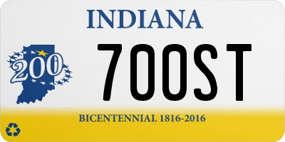 IN license plate 700ST