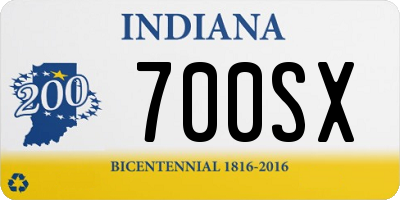 IN license plate 700SX