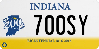 IN license plate 700SY