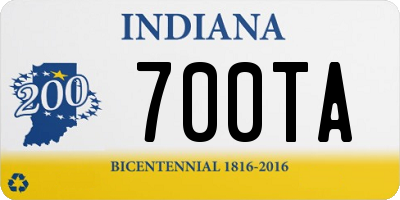 IN license plate 700TA