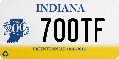 IN license plate 700TF