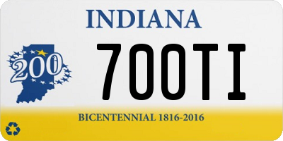 IN license plate 700TI