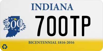 IN license plate 700TP