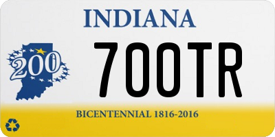 IN license plate 700TR