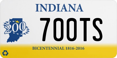 IN license plate 700TS