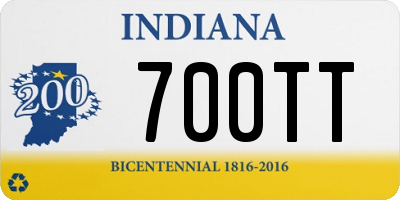 IN license plate 700TT