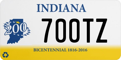 IN license plate 700TZ