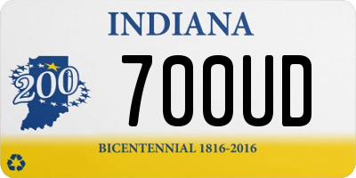 IN license plate 700UD