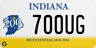 IN license plate 700UG