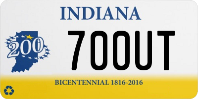 IN license plate 700UT