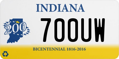 IN license plate 700UW