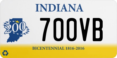 IN license plate 700VB