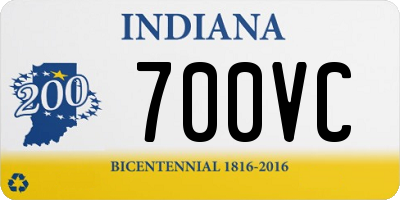 IN license plate 700VC
