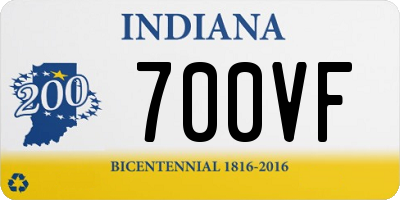 IN license plate 700VF