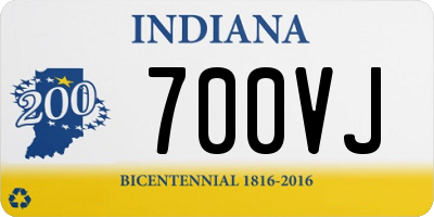 IN license plate 700VJ