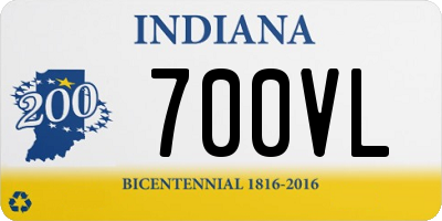 IN license plate 700VL