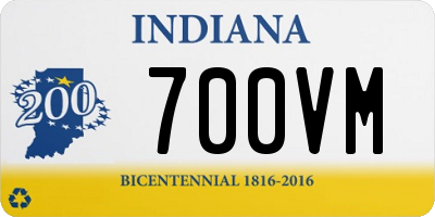 IN license plate 700VM