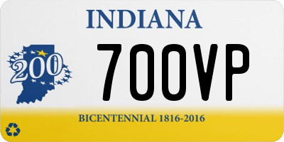 IN license plate 700VP