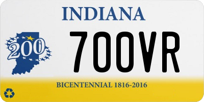 IN license plate 700VR