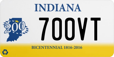 IN license plate 700VT