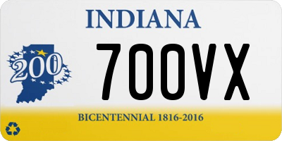 IN license plate 700VX