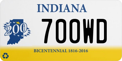 IN license plate 700WD