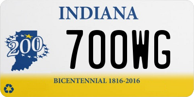 IN license plate 700WG